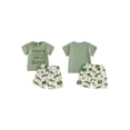 thumbnail image 2 of BemeyourBBs Toddler Boy Summer Clothes Infant Baby Boys Fishing Outfit Daddy's Fishing Buddy Letter Print Short Sleeve T Shirt and Pockets Shorts Set Toddler Baby Boys Summer 2 Piece Outfit, 2 of 9