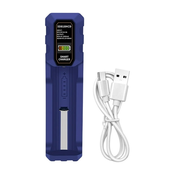 Intelligent Single Slot Auto Shutoff LED Display For 14500 18650 21700 Batteries