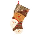 thumbnail image 4 of 3 uds decoraciones navideñas rejilla calcetín navideño colgante Santa Claus muñeco de nieve alce bolsa de regalo 42*26*22cm, 4 of 5