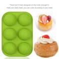 thumbnail image 4 of Toystoory 6 celdas media bola esfera 3D molde de pastel de silicona Muffin molde para hornear Chocolate Type5 NO5 Toystoory HA002563-01, 4 of 6