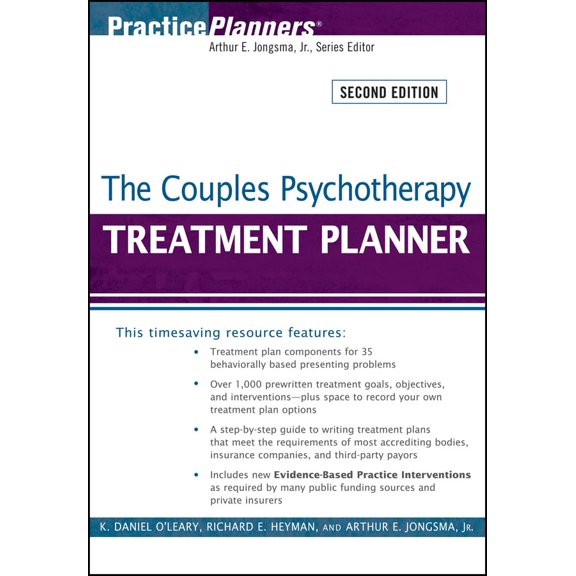 Pre-Owned The Couples Psychotherapy Treatment Planner (Paperback) by K Daniel O'Leary, Richard E Heyman, Arthur E Jongsma