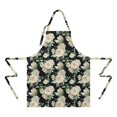 thumbnail image 2 of Pioneer Flower Floral Print Pattern Apron-Garden Aprons for Women with Pockets-Cotton Linen Waterproof Kitchen Cooking Gardening Aprons Adjustable for Kitchen,Cooking,BBQ and Salon 33x27 Inch, 2 of 7
