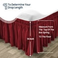 thumbnail image 3 of SGI Bedding 14 Inch Wrap Around Bedskirt | Microfiber Wrap Around Bed Skirt | Fade-Resistant, Wrinkle-free, Anti-static, Decorative, Extra Storage Space, Clutter-Free | Texas King, Burgundy, 3 of 8
