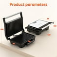 thumbnail image 6 of GPED Panini Press Sandwich Maker, 2 Slice Stainless Steel Panini Press Grill, Non-Stick Sandwich Press Maker with Removable Drip Tray for Any Thickness Sandwich, Burgers, Steak, 6 of 8