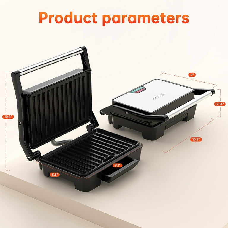 Sandwich Maker, sandwich toaster press, Foldable Sandwich Maker Grill with  Non-stick Platea, Double-sided heating Sandwich Grill, Detachable Panini  Maker for Home Kitchen Cooking Breakfast - Yahoo Shopping