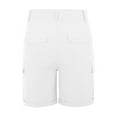 thumbnail image 5 of Women's Loose Solid Mini Shorts - Drawstring Cargo Hot Pants, Polyester Beach Summer Casual Wear, 5 of 7