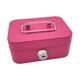 Cash Box with Lock Case with Top Handle Portable Souvenir Box Treasure Chest Pink - image 1 of 8