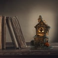 thumbnail image 4 of Halloween Decorations,Lighted Halloween Village Houses With Led Lights, Resin Spooky Town Happy Haunted House For Home And Party Table Desk Mantel,5 Inch, 4 of 5