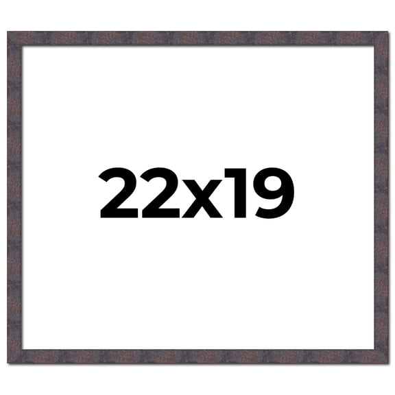 22x19 Frame Brown Rustic Lacquered Walnut Solid Wood Picture Frame Width | 0.875 Inch Moulding