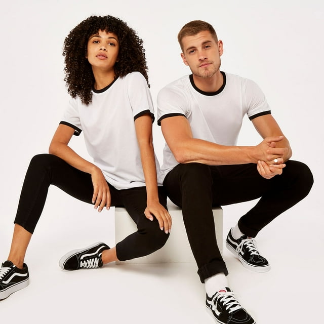 Kustom Kit T-Shirt à Col Contrastant pour Hommes
