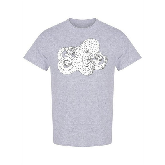Octopus Sketch Design T-Shirt Women -Image by Shutterstock, Female x-Large