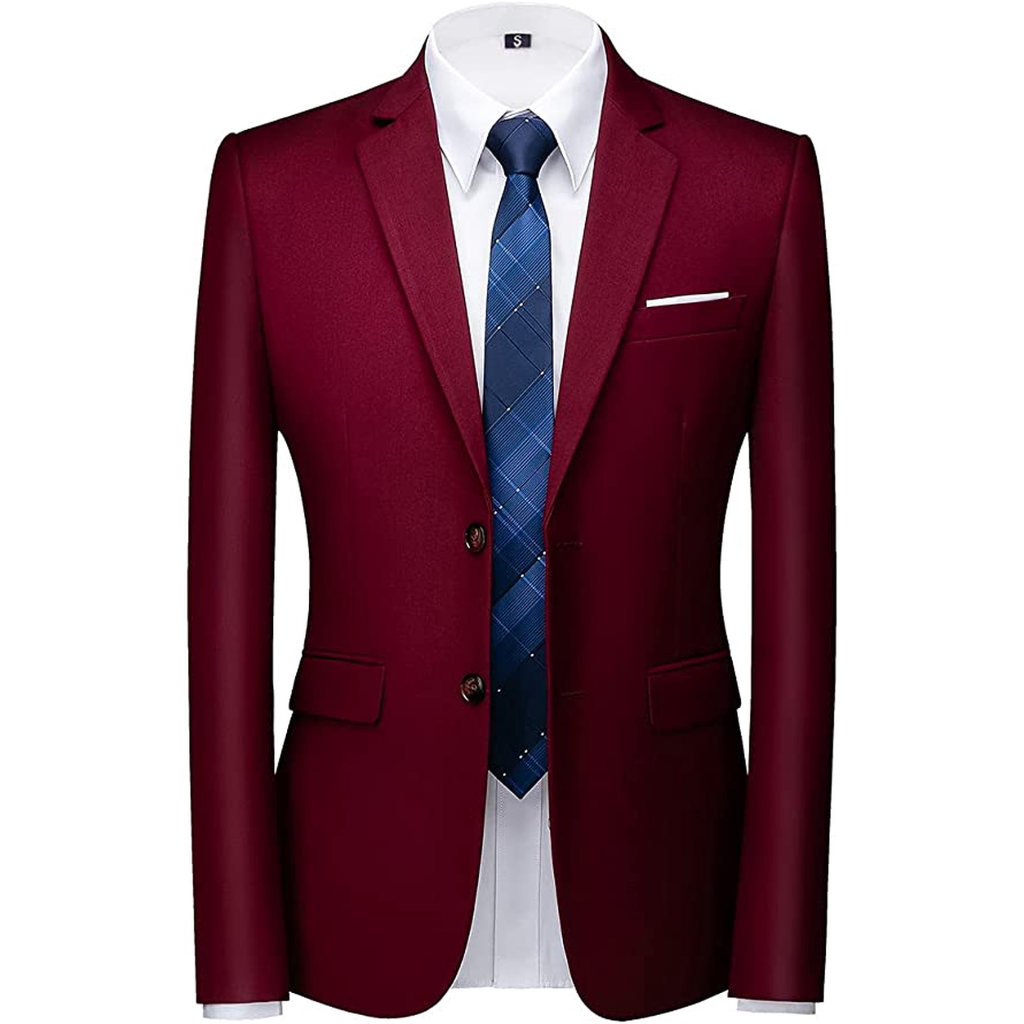 Costume 2 Pièces Homme Coupe Classique - Blazer 1 Bouton & Pantalon - Pour Mariage, Soirée, Affaires - SPTALLFITJSV