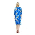 thumbnail image 2 of Women's Hawaiian 3/4 Sleeve Mermaid Ruffle Tunic Dress L Hibiscus Blue, 2 of 5