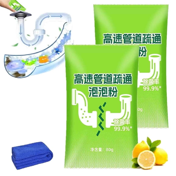 YEPOLERCE High Speed Drain Cleaner Foaming Powder, Desatascador En Polvo Para Tuberías, Wild Sink and Drain Cleaner Powder, for Kitchen Quick Cleaning