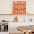 thumbnail image 6 of Boho Orange Wall Art Painting on Canvas, Country Style Bohemian Floral Retro Tribal Canvas Art Home Prints Wall Art Framed Modern Artwork for Living Room Bedroom Wall Decor 8x8in, 6 of 9