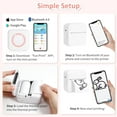 thumbnail image 3 of Mini Thermal Printer, Portable Wireless Bluetooth Inkless Printer with 5 Rolls of Sticker and 5 Rolls of Thermal Paper, Compatible with Android/iOS, Pocket Printer for Memo, DIY, Photo and More(Pink), 3 of 6