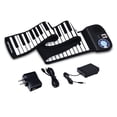 thumbnail image 1 of Costway 88 Key Electronic Roll Up Piano Keyboard Silicone Rechargeable  w/Pedal, 1 of 10