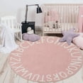 thumbnail image 4 of GUOOL Baby Round Rug Carpets Learning Play Mat Educational Non-Slip Kids Rugs pink 120cm, 4 of 9