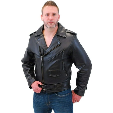 Jamin Leather - Jamin Antique Classic Leather Motorcycle Jacket MA110Z ...