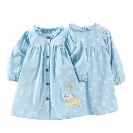 

Esaierr Toddler Girls Corduroy Dress Kids Casual Dresses Sweet Button Long Sleeve Dress Autumn Winter for 1-8Y