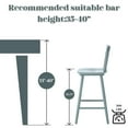 thumbnail image 5 of Dayalane Windsor Bar Stools Set of 2, 26" Farmhouse Wooden Counter Height Barstools with Spindle Back & Footrest, Armless Kitchen Island Stools for Bistro, Pub, Breakfast Bar,Blue Grey, 5 of 9