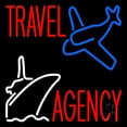 thumbnail image 1 of Travel Agency With Logo LED Neon Sign 24 x 24 - inches, Black Square Cut Acrylic Backing, with Dimmer - Bright and Premium built indoor LED Neon Sign for Décor, Travel agency, Storefront., 1 of 7