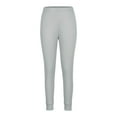 thumbnail image 4 of QIJUNTUO Women's Capri Leggings 7/8 Length High Waisted Athletic Yoga Pants Button Detail Casual Summer Stretchy Comfort Bottoms Grey, 4 of 7