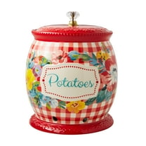 The Pioneer Woman Sweet Romance 8.5-inch Ceramic Potato Keeper with Lid