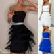 thumbnail image 5 of ALSLIAO Vestido elegante de noche para mujer, con lentejuelas y borlas, color negro, talla M, 5 of 8