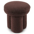 thumbnail image 4 of Furniture of America Thia I Modern 17.5" Upholstered Mushroom-Shape Design Stool, Brown, 4 of 10