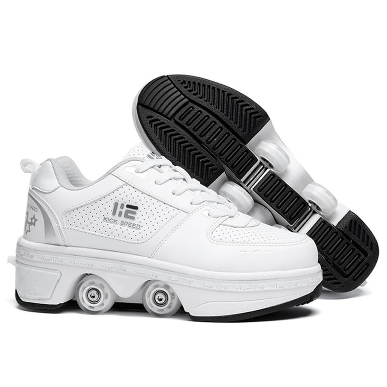 Roller Skate Shoes - Sneakers - Roller Shoes 2-in-1 Suitable for Outdoor Sports Skating Invisible Roller The Best Choice Building Confidence Style - Walmart.com