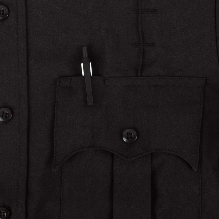 First Class 100% Polyester Long Sleeve Uniform Shirt - Dark Gray
