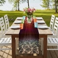 thumbnail image 4 of Table Runners 72 Inches Long Dress Scarves, Red Ocean Waves Farmhouse Kitchen/Dining Table Runner, Coffee Tablerunners, Summer Beach Coastal Abstract 13x72 Inch, 4 of 9
