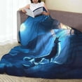 thumbnail image 6 of Cauagu A Wolf Barks Out A Window Pattern Flannel Bed Blankets,Fleece Blanket Comfortable Air Conditioning Blanket for Sofa Bed Travel Couch & Living Room -50"x40", 6 of 8