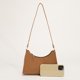 thumbnail image 2 of Bolsa De Mensajero Bolso de mano de color sólido de fieltro para mujer, bandolera pequeña informal suave con cremallera, 2 of 9
