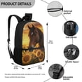 thumbnail image 5 of Uorisanigo 17 inch Sunflower Horse School Backpack for Kids 5-12 Year, Preschool Casual Daypack Elementary School Bag Kindergarten Travel Bags with Padded Straps, 5 of 6