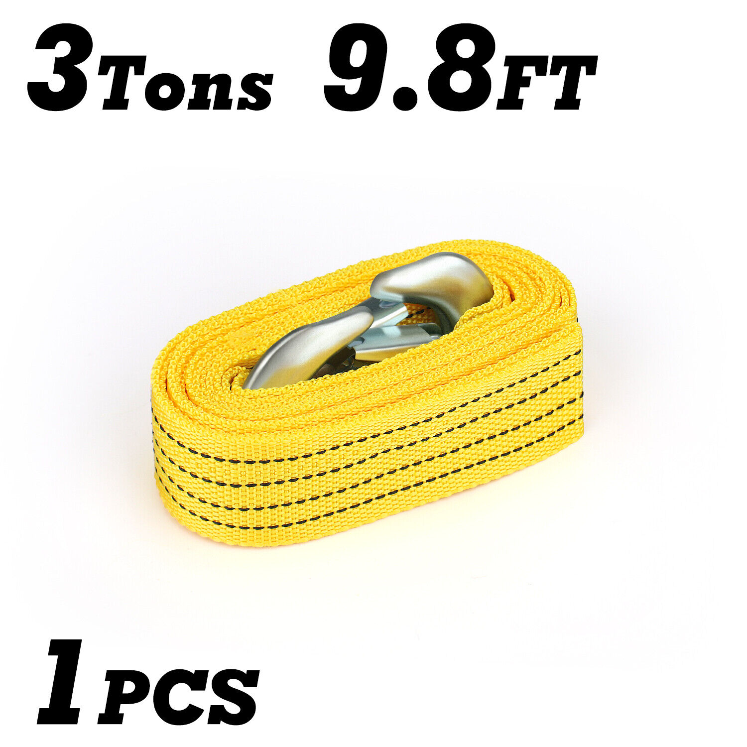 Htwon Multi Pack Tow Strap with Hooks Car Heavy Duty Recovery Rope Tow