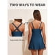 thumbnail image 4 of Vestido de baño Aleumdr para mujer con control de barriga, color verde, talla XL, 4 of 7
