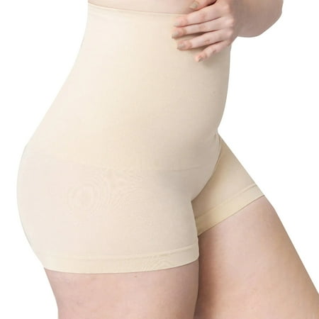 GEWSEY Seamless Power Mid-Thigh Short - Core Shapewear - Lightweight  All-Day Shaping & Support - No Panty Lines (Beige  3XL)