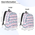 thumbnail image 3 of Lsque Flamingo1 Pattern Canvas Daypack, Durable Backpack, High-quality Versatile Backpack,Vintage Compact Backpack-Medium, 3 of 6
