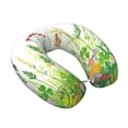 thumbnail image 2 of Daiia Plants and Insects Pattern Travel Pillow 100% Pure Memory Foam Travel Neck Pillow, Airplane Pillow U-Shaped Neck Pillow Ergonomic Travel Pillow, 2 of 8