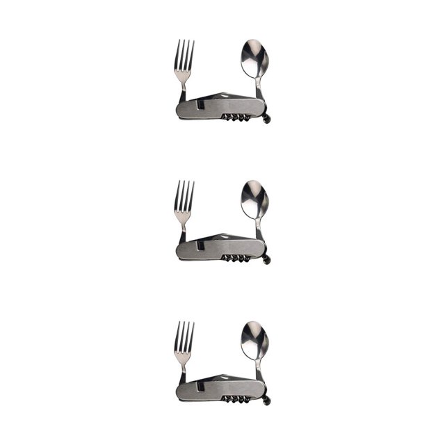 Juego de vajilla plegable Soidarity 6 en 1 acero inoxidable para camping