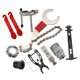thumbnail image 1 of 9x de herramientas de reparación de bicicletas, regla de medición de cadena de bicicleta, removedor de volante para bicicletas de montaña, Soledad removedor de manivela, 1 of 4