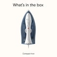 thumbnail image 5 of Conair CompleteSteam Compact Iron, 1100W, Auto Shutoff, Adjustable Temp & Steam, 5 of 10