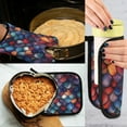 thumbnail image 5 of Yayeee Oven Mitts and Pot Holder Set of 2 Heat Resistant Kitchen Gloves Baking Hot Pad, Purple Dragon Scales Pattern, 5 of 5