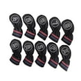 thumbnail image 2 of 10 fundas para cabezas de palos de golf, fundas de cuña, protección decorativa, suministros portátiles, protectores para entusiastas y principiantes. Negro, 2 of 8