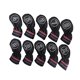 thumbnail image 2 of Paquete de 10 fundas para palos de golf, fundas impermeables para wedges de golf y fundas para hierros de golf. Negro, 2 of 9