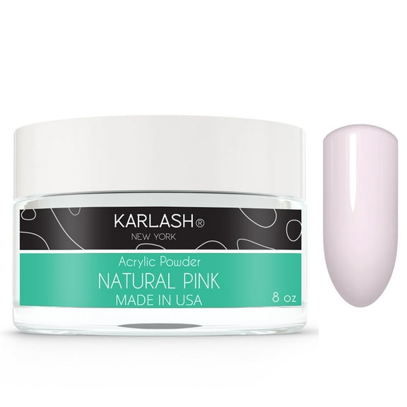 Karlash Professional Acrylic powder NATURAL PINK 8 oz. Made in USA