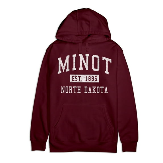 Minot North Dakota Classic Established Premium Cotton Hoodie