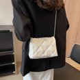 thumbnail image 4 of Bolso de moda acolchado para mujer bolso cruzado de PU de gran capacidad para viaje de compras, 4 of 9